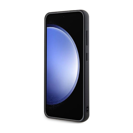 Karl Lagerfeld strasszos fém logó - Samsung Galaxy S24+ tok (fekete)
