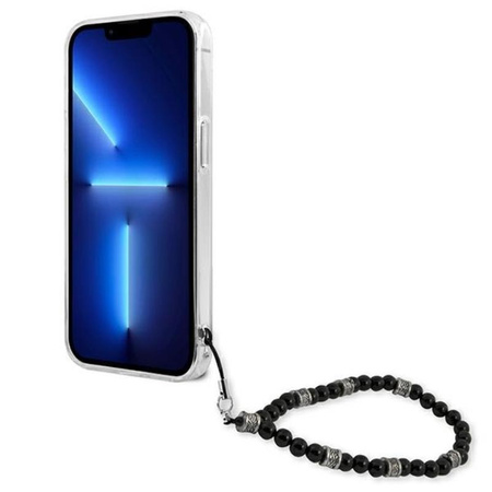 Guess Black Pearl Strap - iPhone 13 Pro Tasche (Transparent)