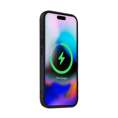 Crong Hybrid Frost MAG Cover - Hülle mit MagSafe für iPhone 16 Pro (Schwarz)