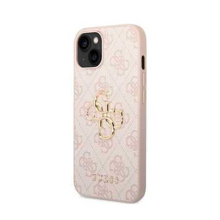 Guess 4G Big Metal Logo - Coque iPhone 15 (rose)