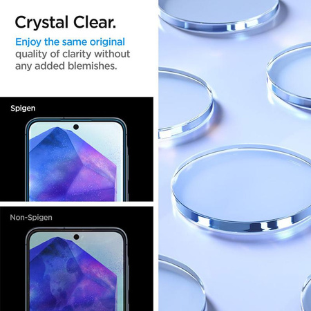 Spigen Alm Glas.TR 2-Pack - Tempered Glass for Samsung Galaxy A55 5G (Transparent)