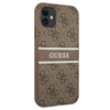 Guess 4G Printed Stripe - Coque pour iPhone 11 (marron)