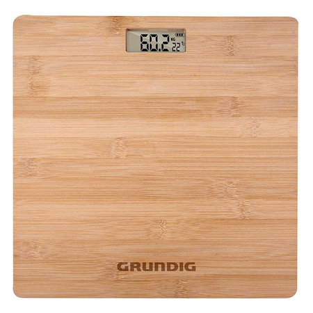 Grundig - Waga łazienkowa z naturalnego bambusa 180 kg