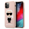 Karl Lagerfeld Fullbody szilikon ikonikus - iPhone 12 / 12 Pro tok (világos rózsaszín)