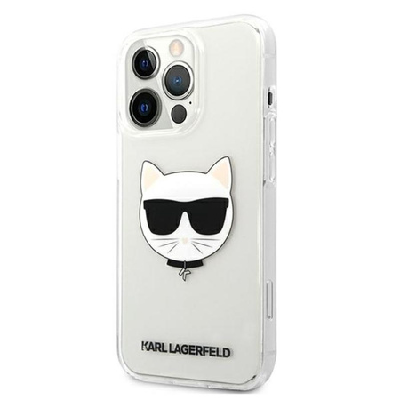 Karl Lagerfeld Choupette Head - pouzdro pro iPhone 13 Pro Max (čiré)