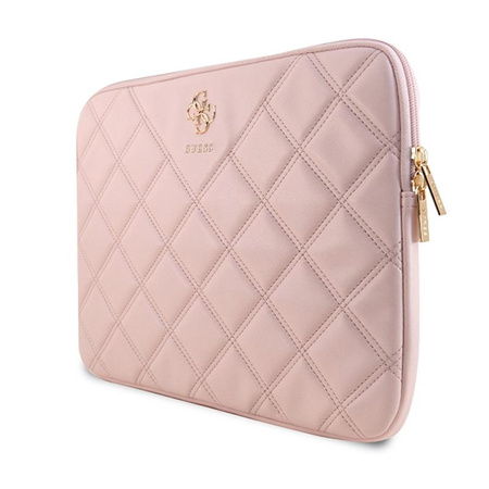 Guess Quilted 4G Sleeve - pouzdro na 13" / 14" notebook (růžové)