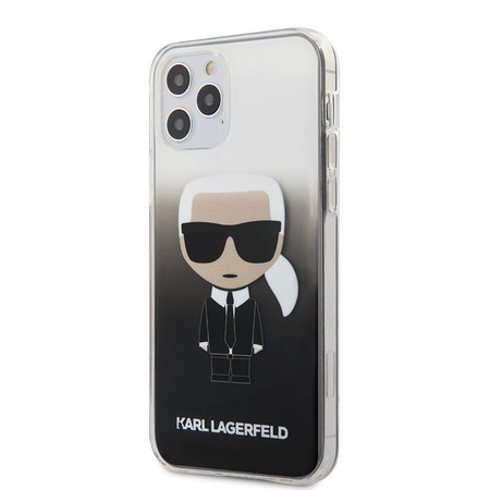 Karl Lagerfeld Iconik Gradient - Coque iPhone 12 / iPhone 12 Pro (noir)