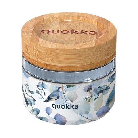 Quokka Deli Food Jar - Glasbehälter für Lebensmittel / Lunchbox 500 ml (Blue Nature)