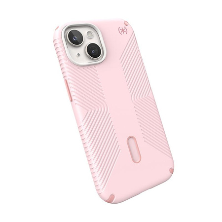 Speck Presidio2 Grip ClickLock & MagSafe - Coque iPhone 15 / iPhone 14 / iPhone 13 (Rose Nimbus / Rose Dahlia)