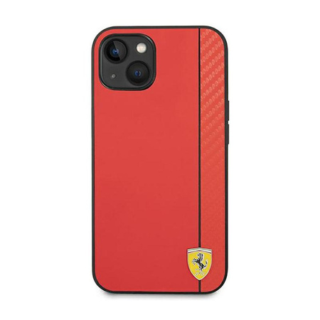 Ferrari Carbon - pouzdro pro iPhone 14 Plus (červené)