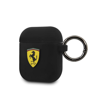 Ferrari Silicone - pouzdro pro AirPods 1/2 generace (černé)