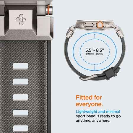 Spigen DuraPro Armor - Armband für Apple Watch 44/45/46/49 mm (Grau)