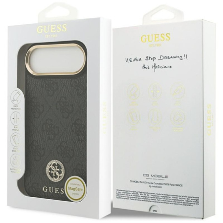 ETUI DO IPHONE AIR do MAGSAFE GUESS CZARNE ORYGINALNE ELEGANCKIE MODNE