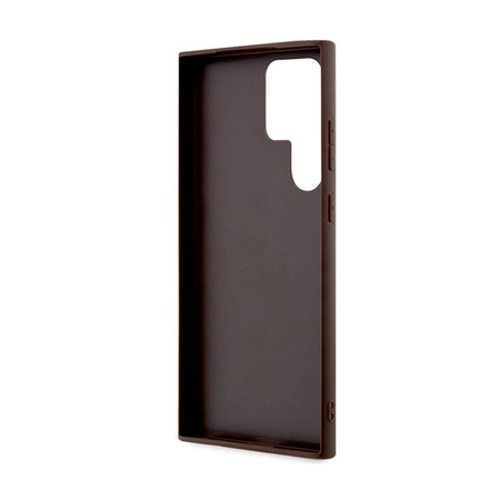 Collection Guess 4G Bottom Stripe Metal Logo - Étui Samsung Galaxy S24 Ultra (marron)
