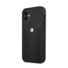 BMW Leder Curve Perforate - Tasche für iPhone 12 mini (schwarz)