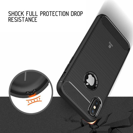 Crong Soft Armour Cover - iPhone Xs / X Hülle (schwarz)