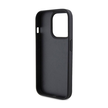 Guess Leather 4G Stamped - iPhone 15 Pro Max Case (black)