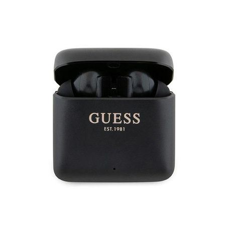 Guess Printed Logo - TWS Casque Bluetooth + étui de chargement (noir)