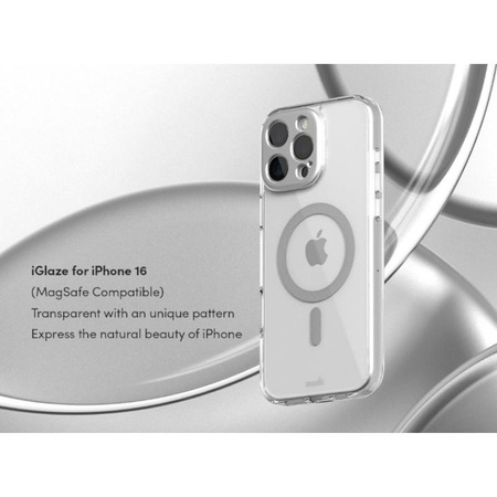 Moshi iGlaze MagSafe - Etui iPhone 16 Pro (Luna Silver)