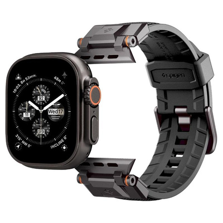 Spigen DuraPro Armor – Armband für Apple Watch 44/45/46/49 mm (Schwarze Edition)