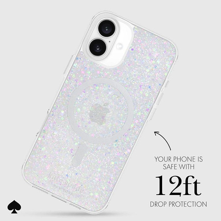 Kate Spade New York Protective MagSafe - Hülle für iPhone 16 Plus (Chunky Glitter)