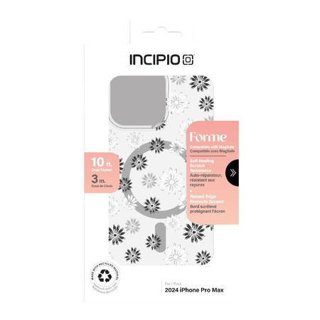 Incipio Forme MagSafe - pouzdro pro iPhone 16 Pro Max (Ditzy Floral Silver)