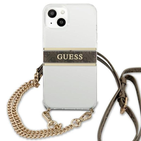 Guess 4G Croix à rayures or - Étui pour iPhone 13