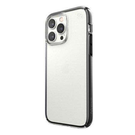 Speck Presidio Perfect-Clear with Impact Geometry - Etui iPhone 14 Pro Max z powłoką MICROBAN (Clear / Black)