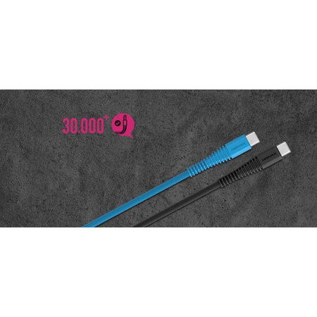 Momax Tough link - Câble de connexion USB-C vers USB-C, 1,2 m (bleu)