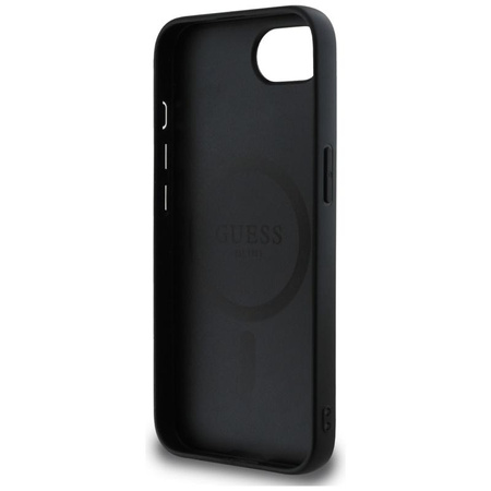Guess 4G Ring Classic Logo MagSafe - tok iPhone 16e készülékhez (fekete)