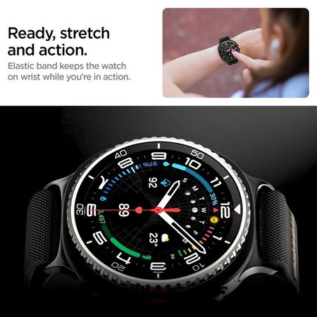 CZARNY PASEK SPIGEN DO GALAXY WATCH 8 | 8 Classic 40 | 44 | 46, Sportowy
