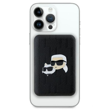 Karl Lagerfeld Karl & Choupette Head Pin MagSafe - Indukciós Power Bank 5000 mAh 15W (fekete)