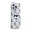 Karl Lagerfeld IML Choupette Head & Monogram - iPhone 15 Pro Tasche (Transparent)