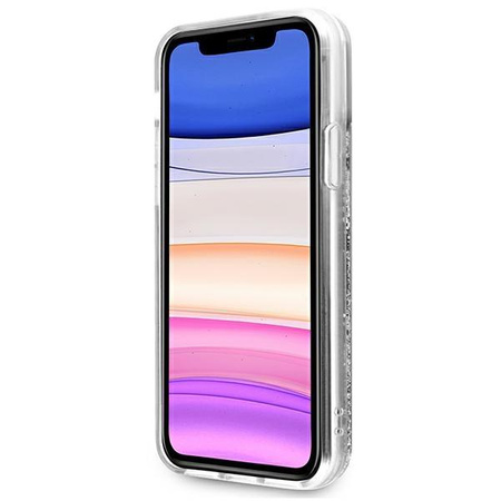 Guess Liquid Glitter 4G Big Logo - Etui iPhone 11 (srebrny)