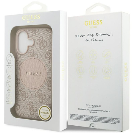 Guess 4G Circle Classic Logo MagSafe - Hülle iPhone 17 (rosa)