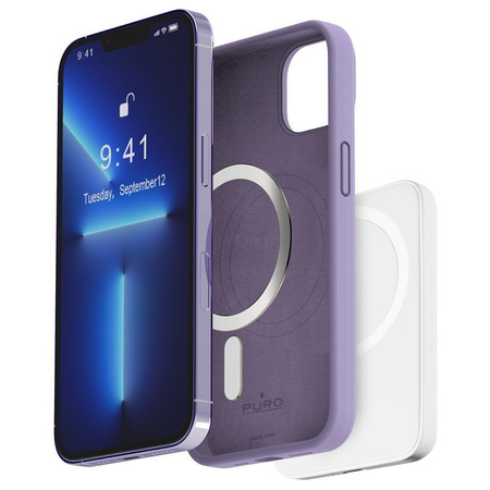 PURO ICON MAG - iPhone 14 / 13 MagSafe Case (Tech Lavender)