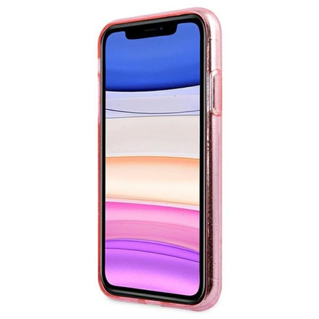 Guess Glitter 4G Big Logo - Etui iPhone 11 (różowy)