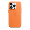 Apple Leather Case - Étui en cuir avec MagSafe pour iPhone 14 Pro (Orange)