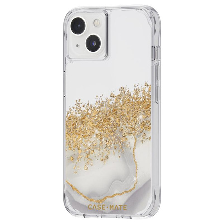 Case-Mate Karat - iPhone 14 tok arannyal díszített (Márvány)