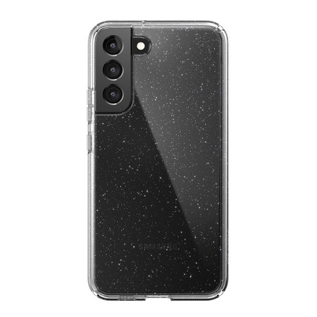 Speck Presidio Perfect-Clear with Glitter - Etui Samsung Galaxy S22+ z powłoką antybakteryjną MICROBAN (Clear/Platinum Glitter)