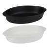 Alpina - Ceramic Oven-Resistant Baking Dish, Oval, 27x17x5.3 cm (White)
