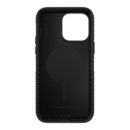 Speck Presidio2 Grip MagSafe - Csúszásgátló tok iPhone 14 Pro Max készülékhez (Fekete / Fekete / Fehér)