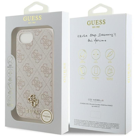 Guess 4G Small 4G and Classic MagSafe - Case for iPhone 16e (pink)