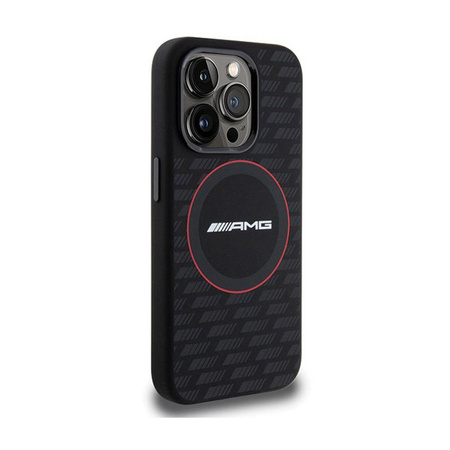 AMG Silikon Carbon Muster MagSafe - iPhone 15 Pro Max Hülle (schwarz)