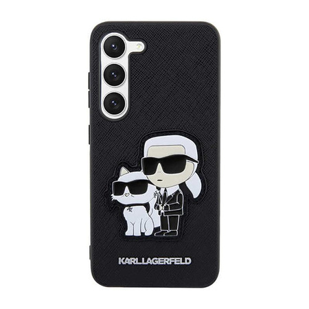 Karl Lagerfeld NFT Saffiano Karl & Choupette - Étui Samsung Galaxy S23+ (noir)