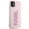 Karl Lagerfeld 3D Rubber Glitter Logo - iPhone 11 Case (Pink)