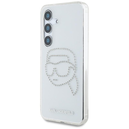 Karl Lagerfeld Rhinestones Karl Head Logo - Hülle für Samsung Galaxy S25 (Transparent)