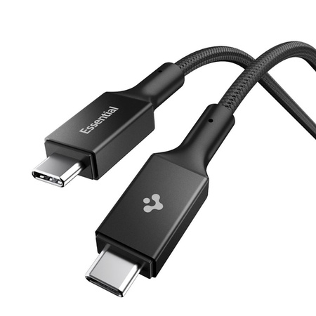Kabel USB C Szybkie Ładowanie 1m Spigen Essential do iPhone Czarny 100W PD