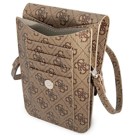 Guess Wallet 4G Triangle Logo Phone Bag - Smartphone and Accessory Bag (Brown)