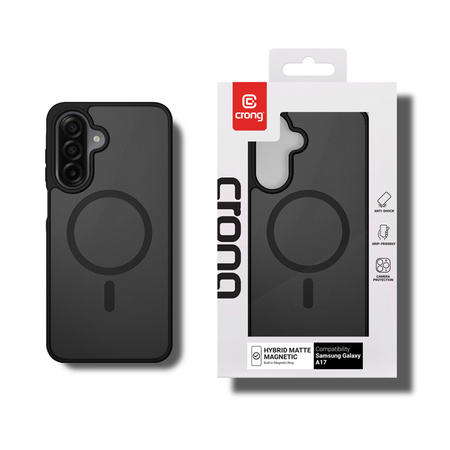 Crong Hybrid Matte Magnetic - MagSafe Case Samsung Galaxy A17 (Black)